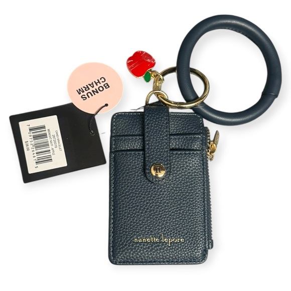 Nanette Lepore Accessories - Nanette Lepore Dark Blue Card Holder with Keychain